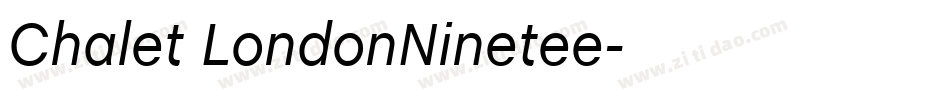 Chalet LondonNinetee字体转换